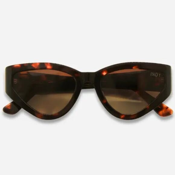 INDY Cat Eye Sunglasses Tortoise Shell Dark Frame Black Brown NYC Style Brooklyn main image 5